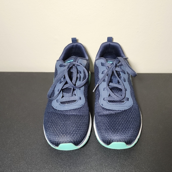 Skechers Lite-Weight Blue Athletic Trainers Sneakers Women's Shoes Size 9 - Picture 7 of 11